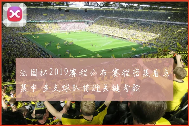 法国杯2019赛程公布 赛程密集看点集中 多支球队将迎关键考验